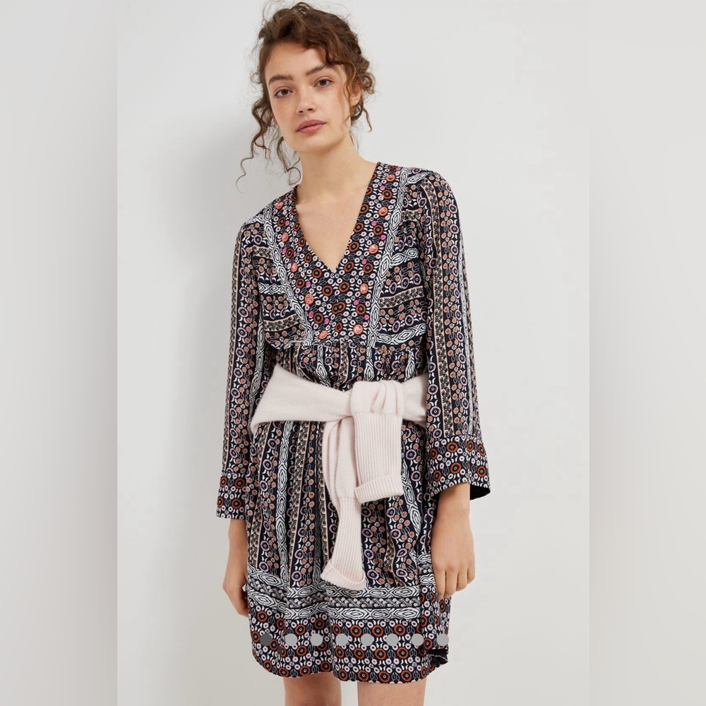 Maeve Anthropologie Naomi Embroidered Dress